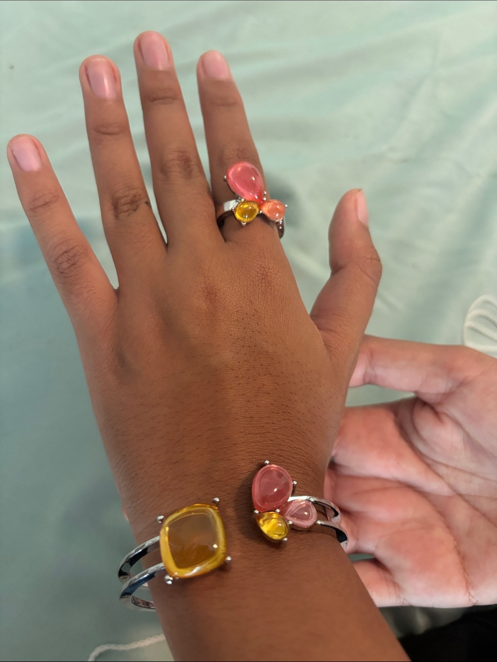 Paparazzi bracelet and ring set